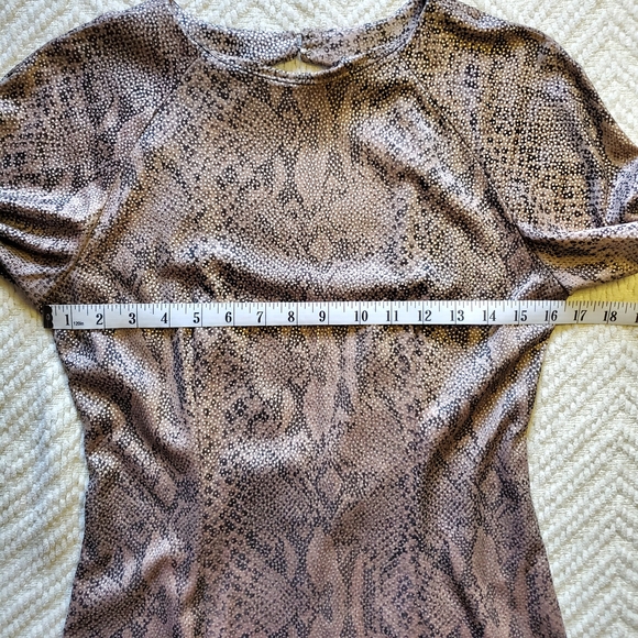 Vintage A.J. Bari snake print open back cocktail dress - Picture 9 of 16